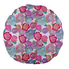 Bright, Joyful Flowers Large 18  Premium Flano Round Cushions by SychEva