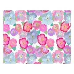 Bright, Joyful Flowers Double Sided Flano Blanket (large)  by SychEva