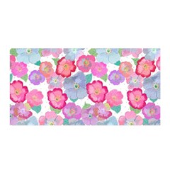 Bright, Joyful Flowers Satin Wrap by SychEva