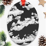 Cumulus Abstract Design Ornament (Oval) Front