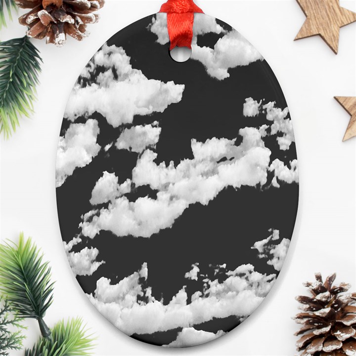 Cumulus Abstract Design Ornament (Oval)