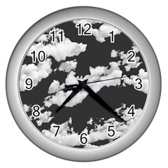 Cumulus Abstract Design Wall Clock (silver)