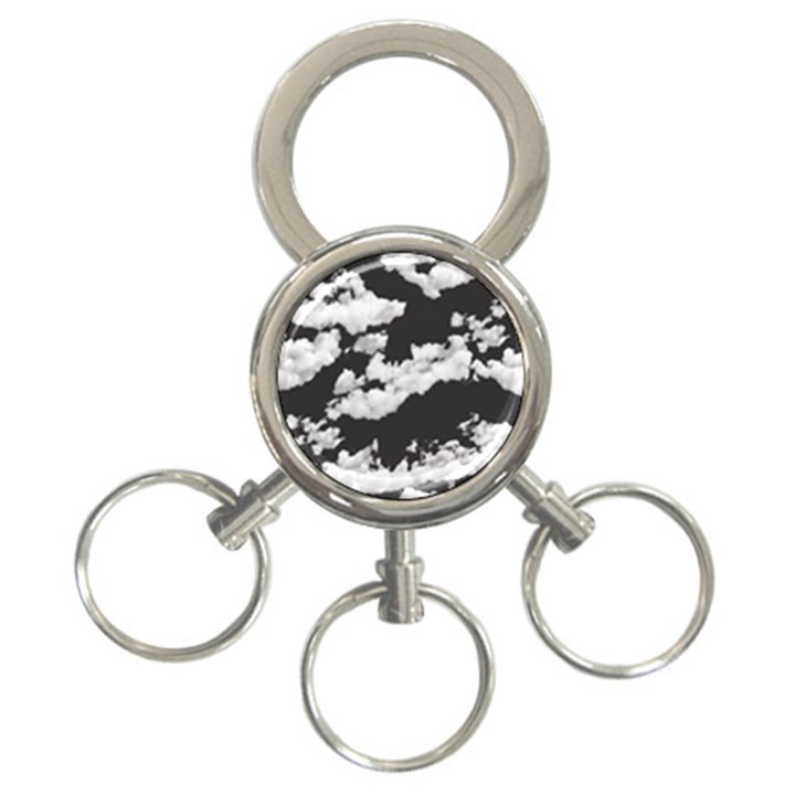 Cumulus Abstract Design 3-Ring Key Chain