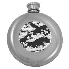 Cumulus Abstract Design Round Hip Flask (5 Oz) by dflcprintsclothing