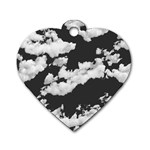 Cumulus Abstract Design Dog Tag Heart (Two Sides) Back