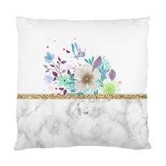 Minimal Gold Floral Marble Standard Cushion Case (one Side) by gloriasanchez