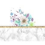 Minimal Gold Floral Marble Deluxe Canvas 14  x 11  (Stretched) 14  x 11  x 1.5  Stretched Canvas