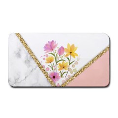 Minimal Peach Gold Floral Marble A Medium Bar Mats by gloriasanchez