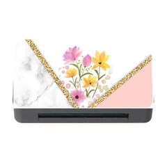 Minimal Peach Gold Floral Marble A Memory Card Reader With Cf