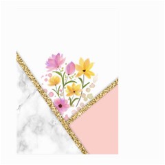 Minimal Peach Gold Floral Marble A Large Garden Flag (two Sides)