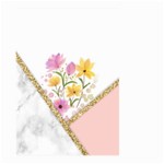 Minimal Peach Gold Floral Marble A Large Garden Flag (Two Sides) Back