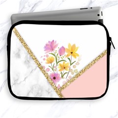 Minimal Peach Gold Floral Marble A Apple Ipad 2/3/4 Zipper Cases by gloriasanchez