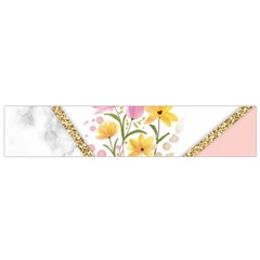 Minimal Peach Gold Floral Marble A Small Flano Scarf