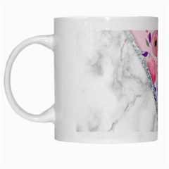 Minimal Pink Floral Marble A White Mugs by gloriasanchez