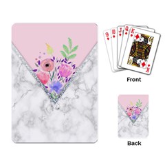 Minimal Pink Floral Marble A Playing Cards Single Design (rectangle)