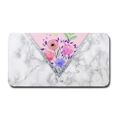 Minimal Pink Floral Marble A Medium Bar Mats