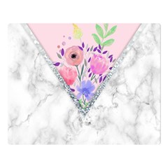 Minimal Pink Floral Marble A Double Sided Flano Blanket (large)  by gloriasanchez