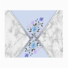 Minimal Silver Blue Marble Bouquet A Small Glasses Cloth (2 Sides) by gloriasanchez