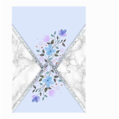 Minimal Silver Blue Marble Bouquet A Small Garden Flag (two Sides) by gloriasanchez