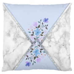 Minimal Silver Blue Marble Bouquet A Standard Flano Cushion Case (one Side) by gloriasanchez