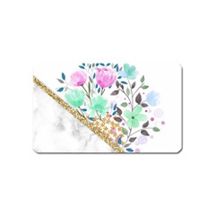 Minimal Green Gold Floral Marble A Magnet (name Card) by gloriasanchez