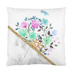 Minimal Green Gold Floral Marble A Standard Cushion Case (two Sides) by gloriasanchez