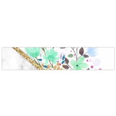 Minimal Green Gold Floral Marble A Small Flano Scarf