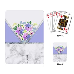 Minimal Purble Floral Marble A Playing Cards Single Design (rectangle)