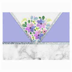 Minimal Purble Floral Marble A Large Glasses Cloth