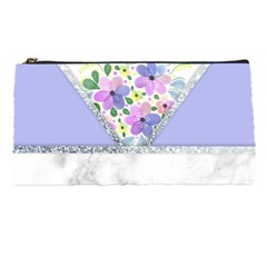 Minimal Purble Floral Marble A Pencil Case by gloriasanchez