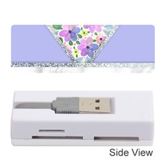 Minimal Purble Floral Marble A Memory Card Reader (stick) by gloriasanchez