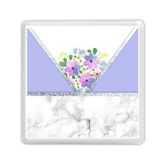 Minimal Purble Floral Marble A Memory Card Reader (square) by gloriasanchez