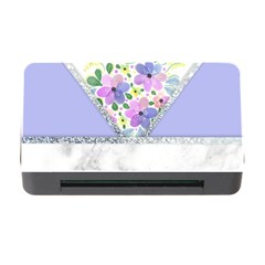 Minimal Purble Floral Marble A Memory Card Reader With Cf by gloriasanchez