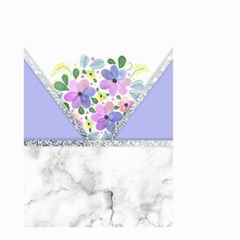 Minimal Purble Floral Marble A Small Garden Flag (Two Sides)