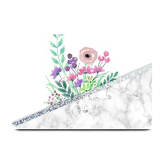 Minimal Silver Floral Marble A Plate Mats