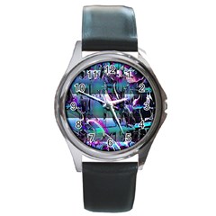 Technophile s Bane Round Metal Watch by MRNStudios