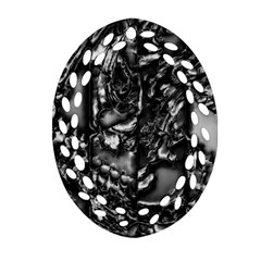 Demon Chrome Oval Filigree Ornament (two Sides) by MRNStudios