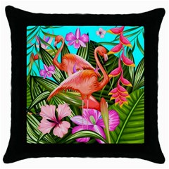 Exotisme Throw Pillow Case (black)