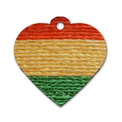 Couleurs Emblématiques Dog Tag Heart (two Sides) by SoLoJu