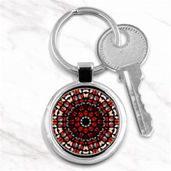 Kaleid Geometric Metal Color Key Chain (round) by byali