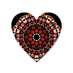 Kaleid Geometric Metal Color Heart Magnet by byali