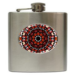 Kaleid Geometric Metal Color Hip Flask (6 Oz) by byali