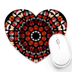 Kaleid Geometric Metal Color Heart Mousepads by byali