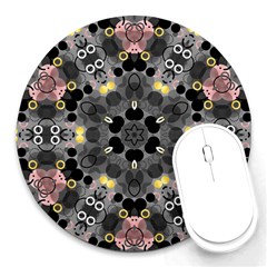 Abstract Geometric Kaleidoscope Round Mousepads by alllovelyideas