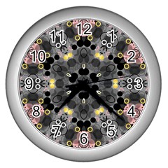 Abstract Geometric Kaleidoscope Wall Clock (silver) by alllovelyideas