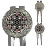 Abstract Geometric Kaleidoscope 3-in-1 Golf Divots Front