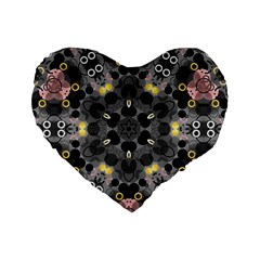 Abstract Geometric Kaleidoscope Standard 16  Premium Heart Shape Cushions by alllovelyideas