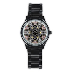 Abstract Geometric Kaleidoscope Stainless Steel Round Watch by alllovelyideas