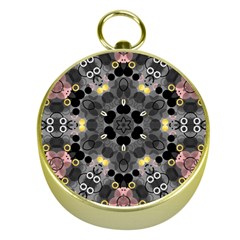 Abstract Geometric Kaleidoscope Gold Compasses by alllovelyideas