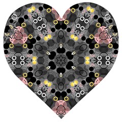 Abstract Geometric Kaleidoscope Wooden Puzzle Heart by alllovelyideas